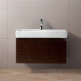 Vigo 30 inch Agalia Single Bathroom Vanity   Wenge