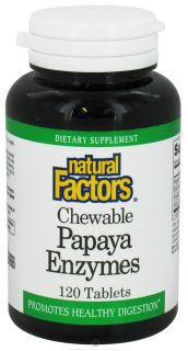 Natural Factors   Chewable Papaya Enzymes   120 Chewable Tablets