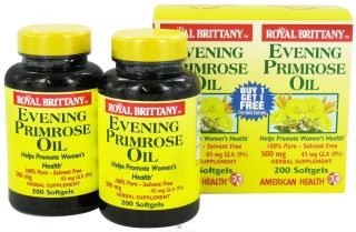 American Health   Royal Brittany Evening Primrose Oil (200+200) Twin Pack Special 500 mg.   400 Softgels
