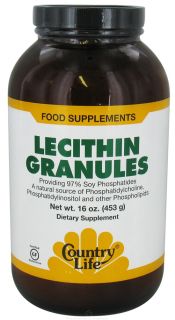 Country Life   Lecithin Granules Providing 97% Soy Phosphatides   16 oz.
