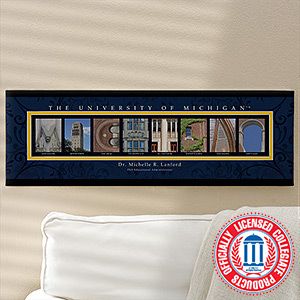 University of Michigan Personalized Campus Photo Letter Artwork