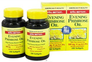 American Health   Royal Brittany Evening Primrose Oil (100+100) Twin Pack Special 500 mg.   200 Softgels
