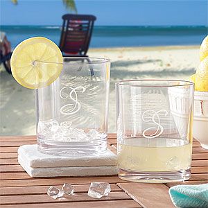 Personalized Short Drinking Glasses   Outdoor Acrylic