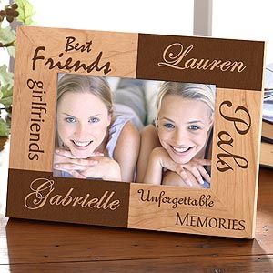 Personalized Best Friends Wooden Picture Frames   Engraved Free