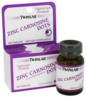 Twinlab   Zinc Carnosine Dots Tropical Fruit Flavor   100 Tablets