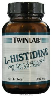 Twinlab   L Histidine Free Form Amino Acid 500 mg.   60 Tablets
