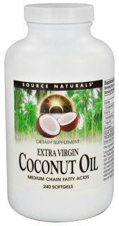 Source Naturals   Extra Virgin Coconut Oil   240 Softgels