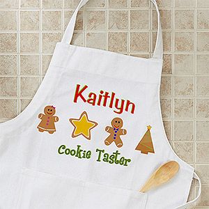 Personalized Kids Aprons   Christmas Cookies