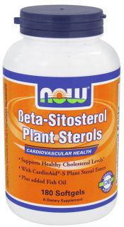 NOW Foods   Beta Sitosterol Plant Sterols   180 Softgels