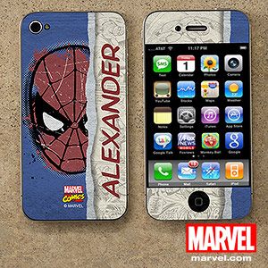 Personalized Marvel Comics iPhone Skins   Spiderman, Wolverine, Iron Man