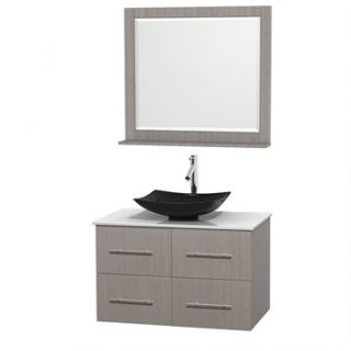 Centra 36 Single Bathroom Vanity Set for Vessel Sink by Wyndham Collection   Gr
