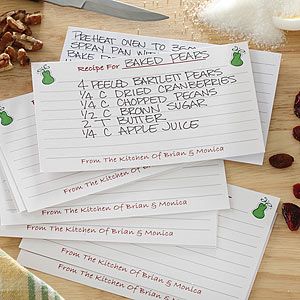 Recipe for a Happy Marriage Personalized Recipe Cards