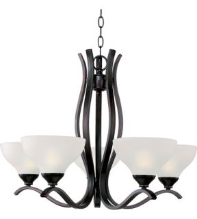 Contour 5 Light Chandeliers in Oil Rubbed Bronze 21265FTOI