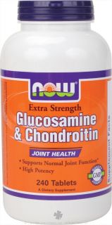 NOW Foods   Glucosamine and Chondroitin 2X 750/600Mg   240 Tablets