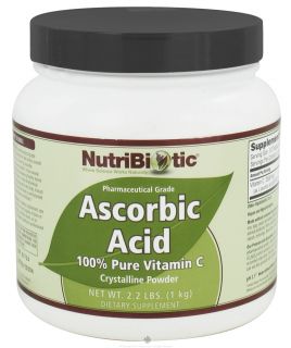 Nutribiotic   Ascorbic Acid Crystalline Powder 100% Pure Vitamin C 2500 mg.   2.2 lbs.
