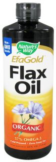 Natures Way   Organic Liquid Flax Oil EFA Gold   24 oz.