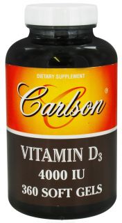 Carlson Labs   Vitamin D3 4000 IU   360 Softgels