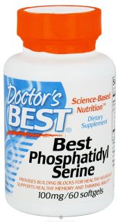 Doctors Best   Best Phosphatidyl Serine 100 mg.   60 Softgels