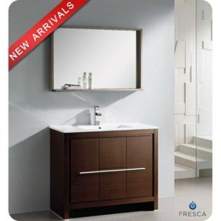 Fresca Allier 40 Wenge Brown Modern Bathroom Vanity with Mirror