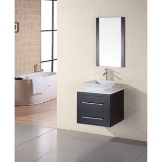 Design Element Elton 24 Single Sink Vanity Set w/ White Stone Countertop   Espr