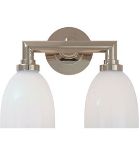 E.F. Chapman Wilton 2 Light Bathroom Vanity Lights in Polished Nickel SL2842PN WG