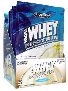 Biochem by Country Life   100% Whey Protein Powder Packet Vanilla   1.07 oz.
