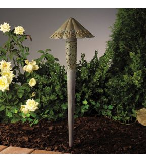 Ainsley Square 1 Light Pathway/Landscape Lighting in Verdigris With Aged Brass 15347VGB