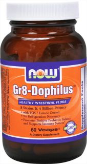 NOW Foods   Gr 8 Dophilus   Enteric Coated   60 Vegetarian Capsules
