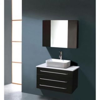 Virtu USA Ivy 32 Single Sink Bathroom Vanity   Black