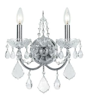 Imperial 2 Light Wall Sconces in Polished Chrome 3222 CH CL S