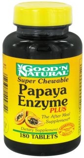 Good N Natural   Chewable Enzyme Plus Super Papaya   180 Tablets