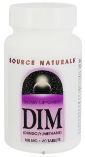 Source Naturals   DIM Diindolylmethane 100 mg.   60 Tablets