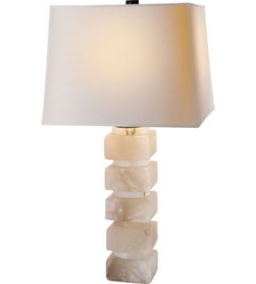 E.F. Chapman Chunky Stacked 1 Light Table Lamps in Alabaster Natural Stone CHA8947ALB NP