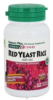 Natures Plus   Herbal Actives Red Yeast Rice 600 mg.   60 Vegetarian Capsules