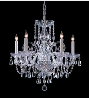 Traditional Crystal 5 Light Chandeliers in Polished Chrome 1005 CH CL MWP