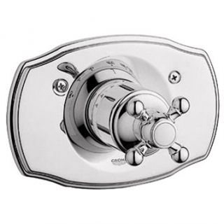 Grohe Geneva Thermostat Trim with Cross Handle   Sterling Infinity Finish