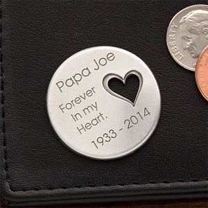 Personalized Memorial Pocket Token   Lost Love