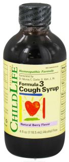 Child Life Essentials   Formula 3 Cough Syrup Natural Berry Flavor   4 oz.