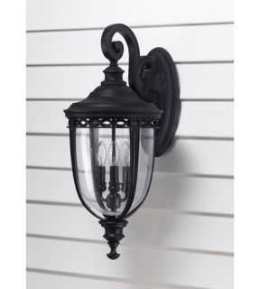 English Bridle 3 Light Outdoor Wall Lights in Black OL3003BK