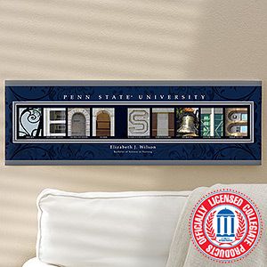 Penn State Personalized College Campus Photo Letter Art