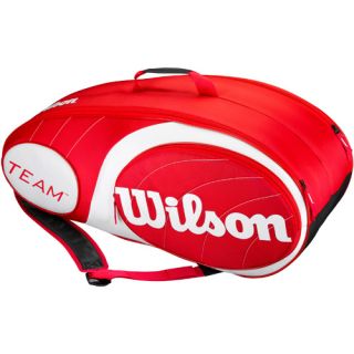 Wilson Team 9 Pack Bag Red/White Wilson Tennis Bags