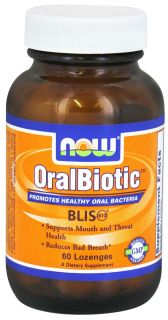 NOW Foods   OralBiotic Blis K12 Promotes Healthy Oral Bacteria   60 Lozenges