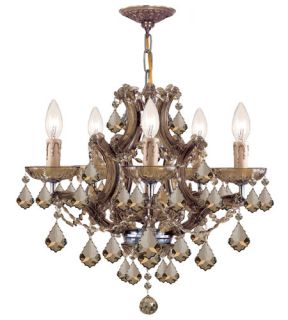 Maria Theresa 6 Light Mini Chandeliers in Antique Brass 4405 AB GT MWP