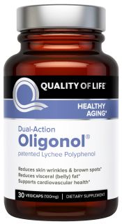 Quality Of Life Labs   Oligonol Supports Healthy Aging 100 mg.   30 Vegetarian Capsules