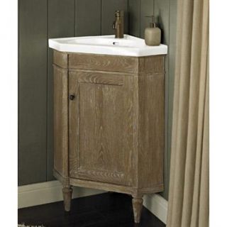 Fairmont Designs Rustic Chic 26 Corner Vanity & Sink Set   Weathered Oak