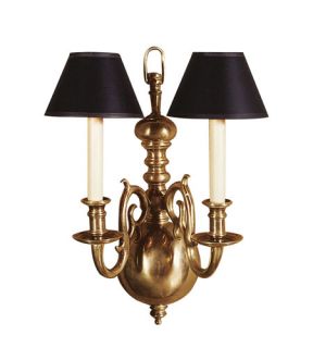 Chart House 2 Light Wall Sconces in Antique Brass CHD1116AB