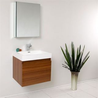 Fresca Nano Teak Modern Bathroom Vanity with Medicine Cabinet