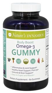 Natures Dynamics   Body Boost Omega 3 Whole Food Gummy   60 Gummies