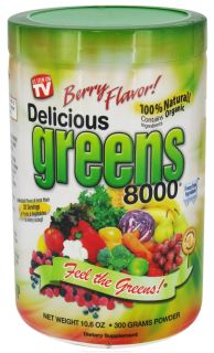 Greens World   Delicious Greens 8000 Berry Flavor   10.6 oz.