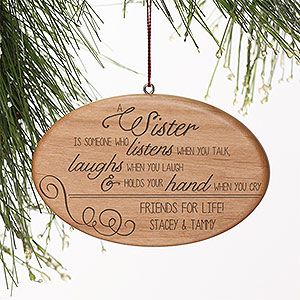 Personalized Christmas Ornaments   Special Sister